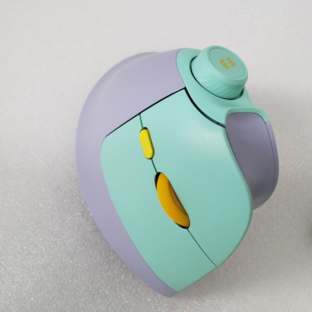 SEENDA Multi-Device Ergonomic Wireless Mouse (Model MOU-302, Purple/Mint/Yellow)